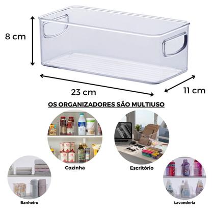 Imagem de Kit 3 Organizadores Multiuso Acrilico Geladeira - Cód. 1074