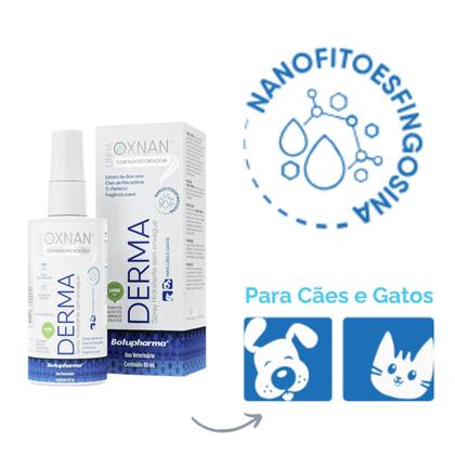 Imagem de Kit 3 Oxnan Spray Derma para Cães e Gatos Botupharma 80ml