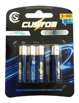 Imagem de Kit 3 Pacote Com 4 Pilhas Aaa 1,5 V Custom Super Alcalina