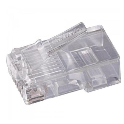 Imagem de Kit 3 Pacotes Conector RJ45 Cat6 Fortrek com 300 Peças