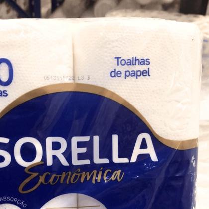 Imagem de Kit 3 Pacotes de Papel Toalha Sorella Econômica para cozinha com 2 rolos