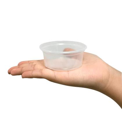 Imagem de Kit 3 Pacotes de Potes 75 ml P-03 Translúcido Liso sem Tampa Copaza PS com 50 unidades