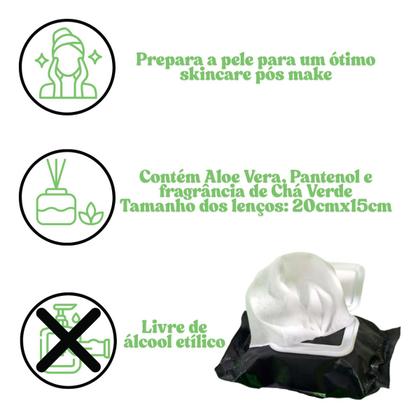 Imagem de Kit 3 Pacotes Lenços Demaquilantes Macrilan RE-02 Limpeza Fácil Pele e Rosto Aloe Vera