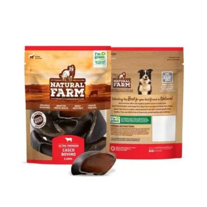Imagem de Kit 3 pacots mordedor natural casco bovino natural farm 