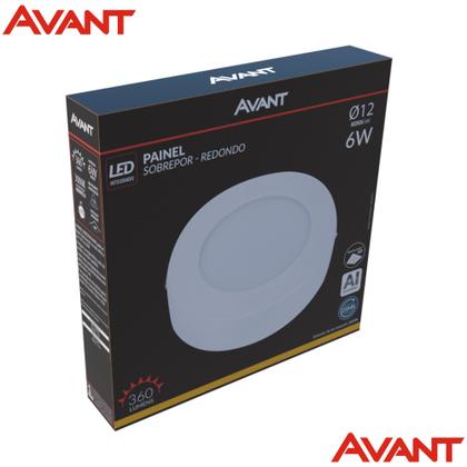 Imagem de Kit 3 Paineis de Led Sobrepor Rendondo Bivolt 12Ø 6w 360 Lumens Amarela Avant