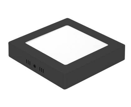 Imagem de KIT 3 Painéis Sobrepor Led Quadrado Preto 24w Neutro 4000k