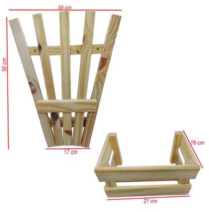 Imagem de Kit 3 Painel Floreira Parede Vaso Jardim Vertical Orquidea Com Cachepot