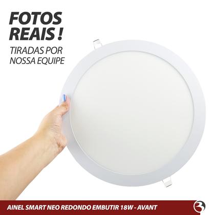 Imagem de Kit 3 Painel Plafon Smart Led Neo Embutir Redondo Conexão Wi-fi Alexa Echo Google Avant