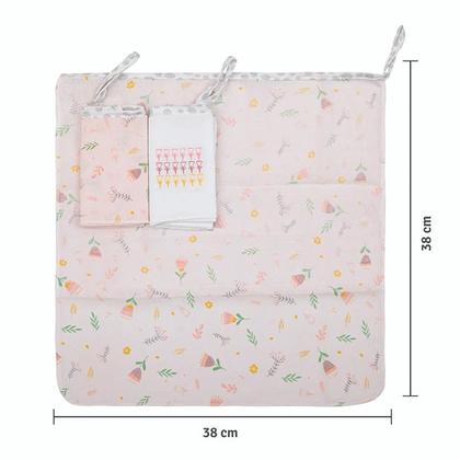 Imagem de Kit 3 Paninhos de Boca Com Bordado 38x38cm Com Prendedor Para Chupetas Varias Estampas Papi