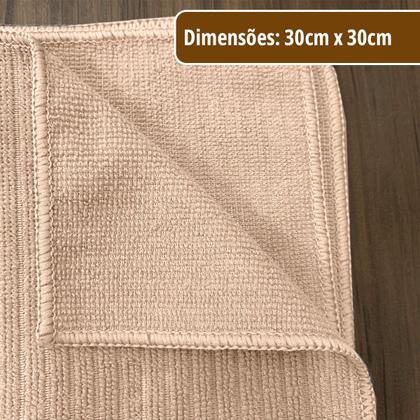 Imagem de Kit 3 Pano Copa Pia Cozinha Microfibra Absorve 30x30 Pra Bg