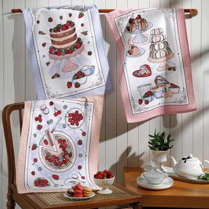 Imagem de Kit 3 Panos de Copa Felpudo Estampado Dohler Sortido