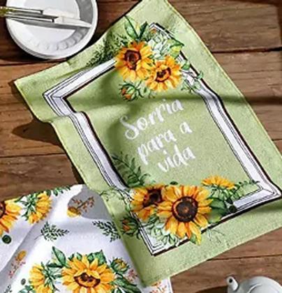 Imagem de Kit 3 Panos de Copa Felpudo Estampado Dohler