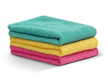 Imagem de Kit /3 Panos Microfibra 30x30cm Multiuso, Camesa Polimento, Carro Automotivo, Limpar, Cores Sortidas