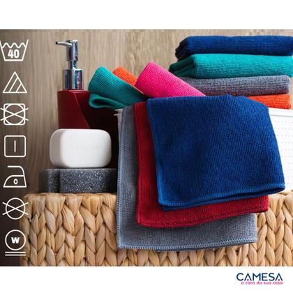 Imagem de Kit 3 Panos Microfibra Multiuso 55x35 Limpa Vidros Pia Carro