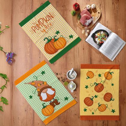 Imagem de Kit 3 Panos Prato Cozinha Pia Copa Estampado Algodão Macio