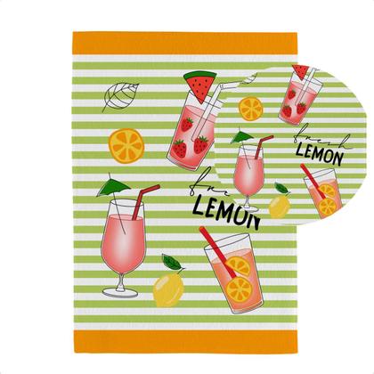 Imagem de Kit 3 Panos Prato Cozinha Pia Copa Estampado Algodão Macio