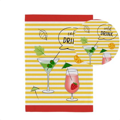 Imagem de Kit 3 Panos Prato Cozinha Pia Copa Estampado Algodão Macio