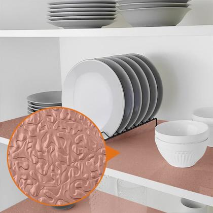 Imagem de Kit 3 Papel de Parede Adesivo Cozinha Resistente a Alta Temperatura Rose Gold 15M