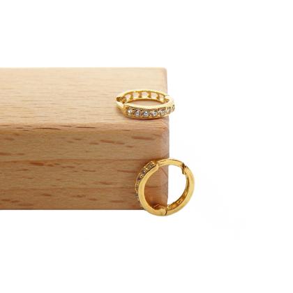 Imagem de Kit 3 Pares de Brinco Trio de Argola Em Ouro 18k Com Zircônias