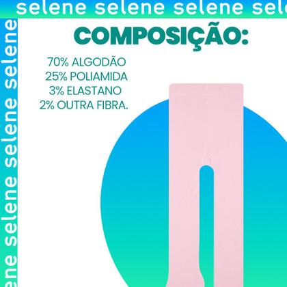 Imagem de Kit 3 Pares De Meias Calças Selene Bebê Com Cintura Canelada De Algodão