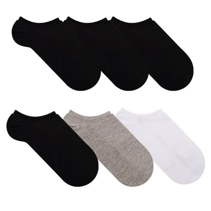 Imagem de Kit 3 Pares Meia Invisível Cia das Meias