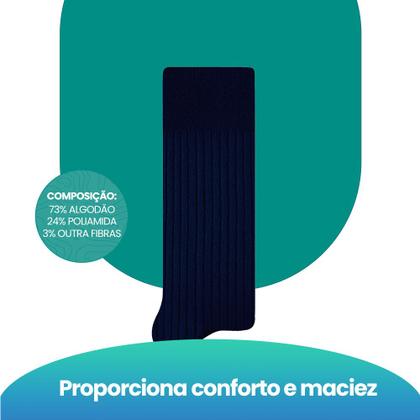 Imagem de Kit 3 Pares Meia Social Clássica Selene Com Algodão Penteado 