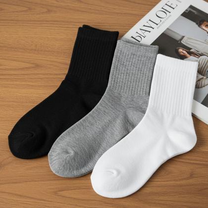 Imagem de Kit 3 Pares Meias de Classic Cano Médio Masculina Feminina Unissex Sortida