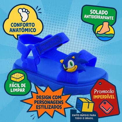 Imagem de Kit 3 Pares Sandália Infantil Menino Baby Kids Confortável