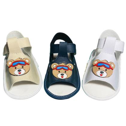 Imagem de Kit 3 Pares Sandálias Masculinas Urso Para Bebê Menino