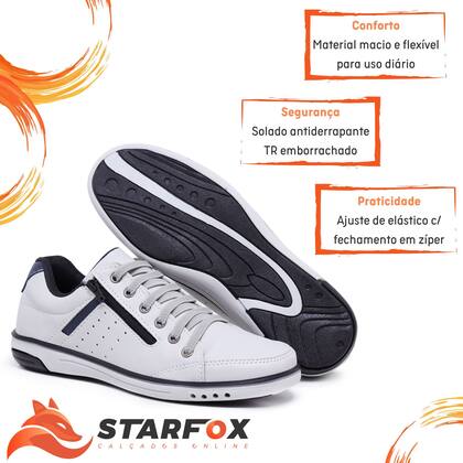 Imagem de Kit 3 Pares Sapatênis Masculino Casual Fechamento Elastico e Ziper