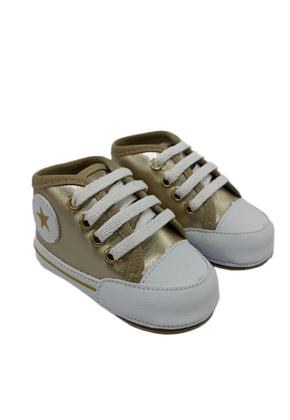 Imagem de Kit 3 pares Sapatinho Bebê Tênis Cano Alto Menina