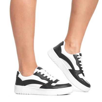 Imagem de Kit 3 Pares Tênis Casual Feminino com Recortes Dia a Dia