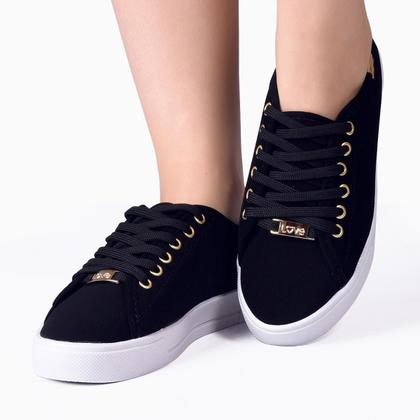 Imagem de Kit 3 Pares Tênis Feminino Casual Sola Alta Flatform Básico