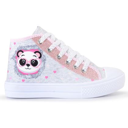 Imagem de Kit 3 Pares Tênis Feminino Infantil Panda Botinha Menina