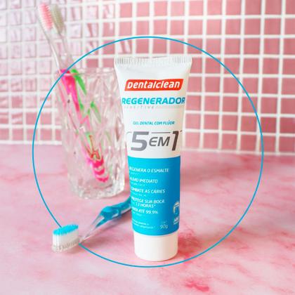 Imagem de Kit 3 Pasta de Dente Gel 90g Regenerador Sensitive Cárie Sensíveis Creme Dental Dentalclean