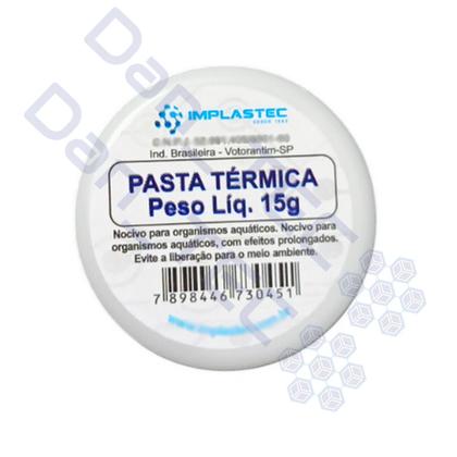 Imagem de Kit 3 Pasta Térmica Implastec Pote 15g Processador Cpu Pc Dissipador Branca IPT 300