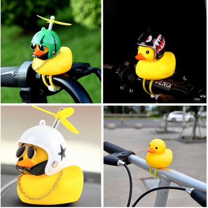 Imagem de Kit 3 Patinho Buzina Pato Guidão Bicicleta Bike Moto Hélice