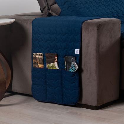 Imagem de Kit 3 Pçs Capa Protetora de Sofá Retrátil Assento 2,40m Shield Dupla Face Hipercal 400 Fiose Capas de Almofada