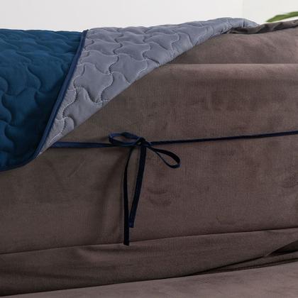 Imagem de Kit 3 Pçs Capa Protetora de Sofá Retrátil Assento 2,40m Shield Dupla Face Hipercal 400 Fiose Capas de Almofada