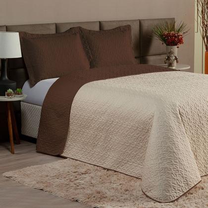 Imagem de Kit 3 Pçs Cobre Leito Casal Queen Clara Dupla Face