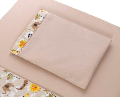 Imagem de kit 3 pçs lençol chiqueirinho 100cm x 70cm menino e menina para bebe confortavel