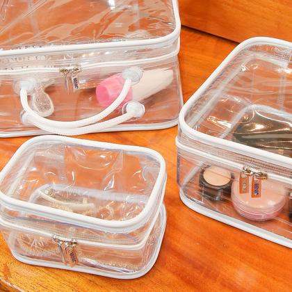 Imagem de Kit 3 Pçs Necessaries Impermeável Transparente com Zíper