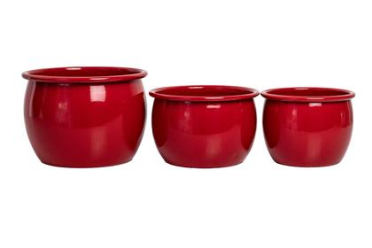 Imagem de Kit 3 Pçs P,M,G, Cachepôs Estilo Caldeirão Em Alumínio/Horizonte