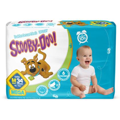 Imagem de Kit 3 PCT Fralda Descartável Scooby Doo Mega