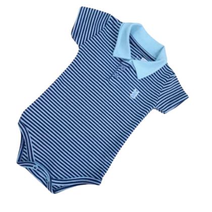 Imagem de Kit 3 peças body manga curta bebê menino polo listrado -  kiko & kika (ref:0094)