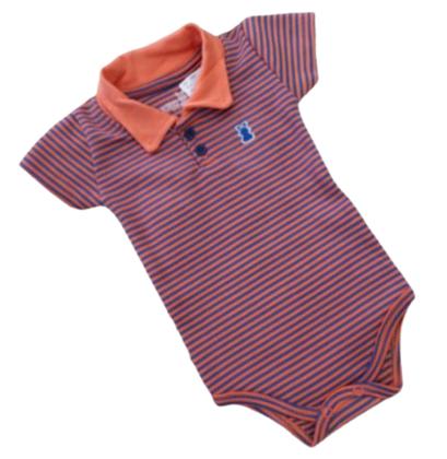 Imagem de Kit 3 peças body manga curta bebê menino polo listrado -  kiko & kika (ref:0094)