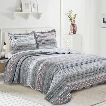 Imagem de Kit 3 Peças Colcha Evolution Patchwork King