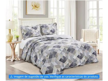 Imagem de Kit 3 Peças Colcha Evolution Patchwork King