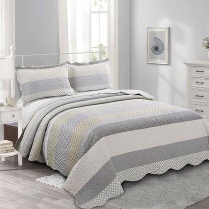 Imagem de Kit 3 Peças Colcha Evolution Patchwork King