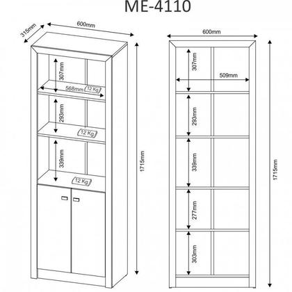 Imagem de Kit 3 Peças com 1 Mesa para Escritório em L, Estante Livreiro e Estante 2 Portas